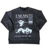 Mens Vintage Washed Distressed Cotton Hoodie Loose Fit Round Neck Streetwear Sweatshirt