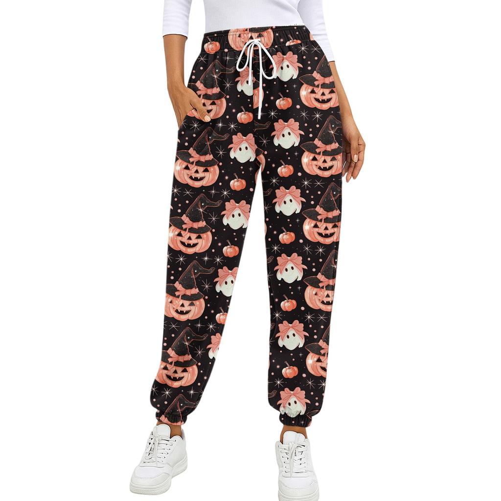 Kids Sport Halloween Day Printed Gradient Drawstring Pocket Casual Sweatpants Pants