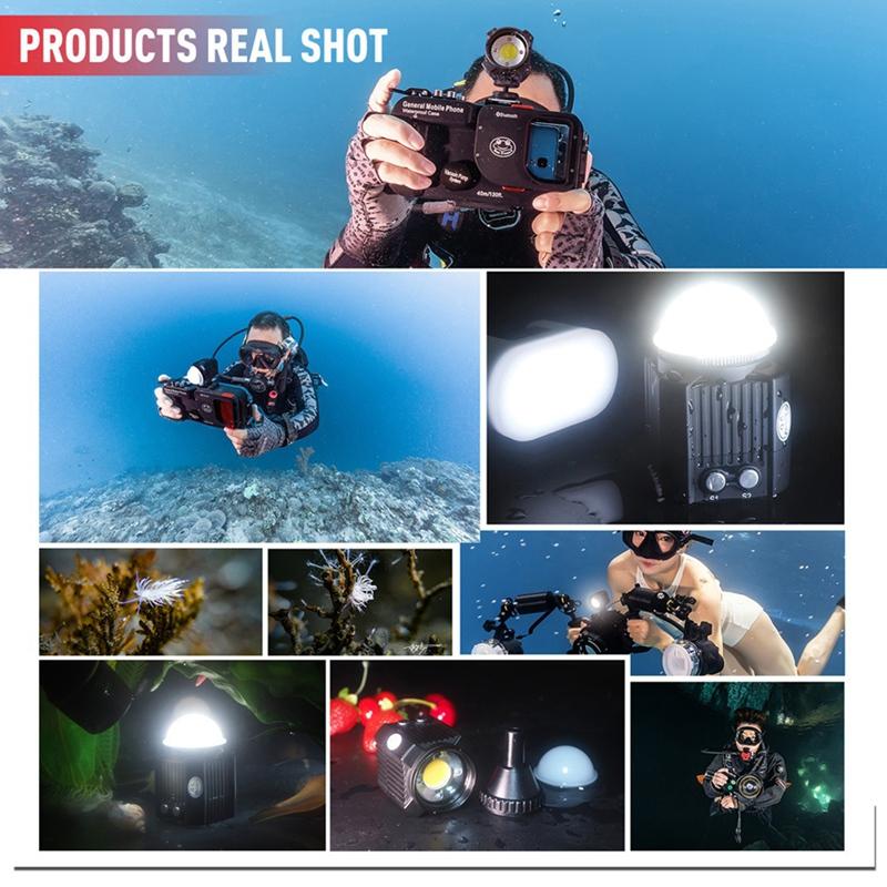 ABNRR SL-19 Водонепроницаемая 60M Мини-камера со светодиодной подсветкой для GoPro, Canon, цифровых зеркальных камер, лампа для подводной съемки, освещение для фотосъемки