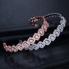 S0135 Creative Hand Jewelry Shiny Aaa Zircon Ladies Opening Bracelet
