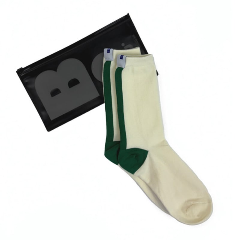 BLUDOT Green Single Stripe Knee Socks_IV