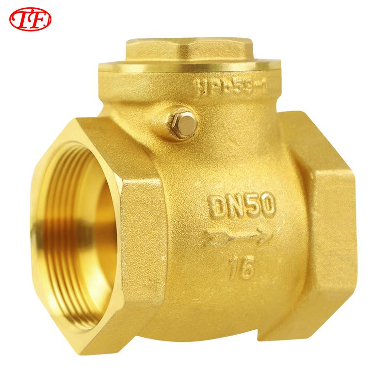 DN50 2 Inch H14W-16T Swing Check Valve Brass Disc Water Pipeline Backflow Preventer