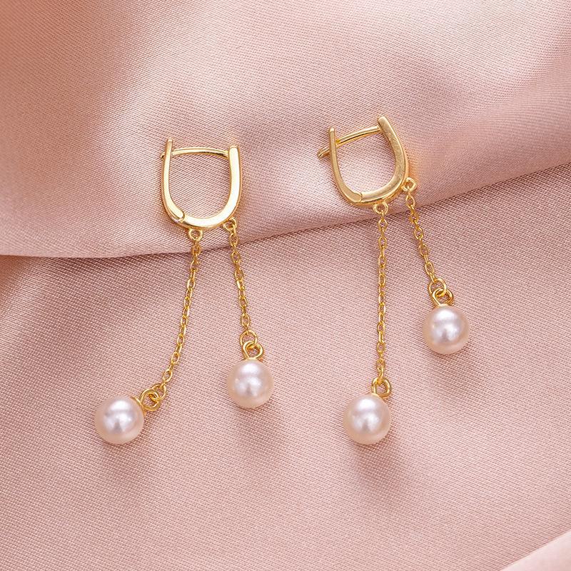 Серьги-кисточки Banyan Tree S925 Silver Pearl - элегантный французский модный тренд