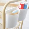 4 Pcs Cup Stand Storage Basket Cart Holder Trash Hanging Cups for Rolling Scraps Can White Accessories Waste Bin
