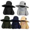 Outdoor UV Protection Sun Hat Fishing Hat with Face Cover and Neck Flap for Men and Women Hiking Climbing Gardening
