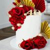 21 шт. Украшения для торта «Красная роза», Украшения для королевских тортов на день рождения, Сувениры, Принадлежности, Топперы для