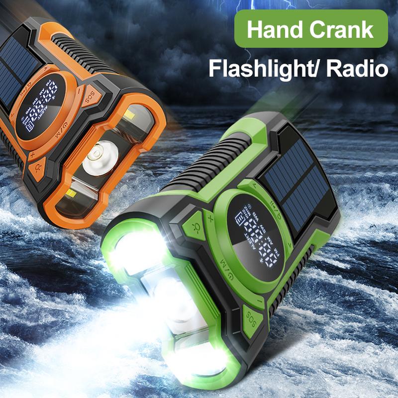 AM/FM/SW Bluetooth-динамик IP65 Водонепроницаемый пылезащитный портативный радиоприемник с ручным генератором Динамо-фонарик Солнечное радио