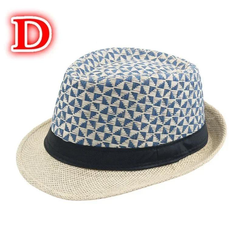 Men's Fashion Convise Summer Jazz Cap Beach Straw Caps Handsome Hats Sun Hat Men Fashion Accessories Creative Gifts Head Decor