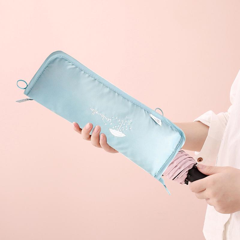 Маленький свежий принтовый зонт сумка для хранения клатч-типа абсорбирующий складной зонт сумка для выхода портативная водонепроницаемая сумка для хранения