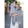Autumn and winter Nepalese cashmere cotton embroidered paisley ethnic style scarf for women, warm thick shawl with artistic retro style