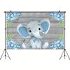 5x3ft милый слоненок Baby Shower вечерние украшения фотография фон для девочек и мальчиков торт ко дню рождения десерт стол баннер реквизит для фотостудии