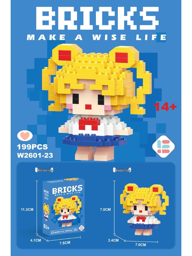 Совместимые с Lego микро строительные блоки мультяшные фигурки - детские развивающие настольные игрушки