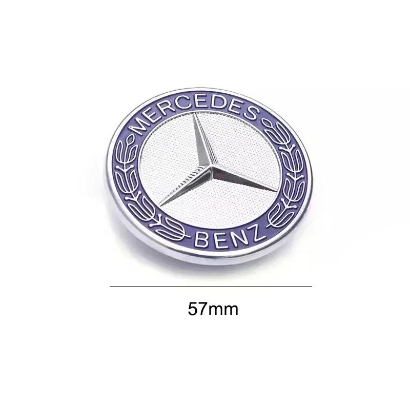 WXUKM1 C200 E200 Новый 2025 Для автомобиля Mercedes Benz Металлическая плоская эмблема на капот Передний значок Для Mercedes Benz GLE GLC GLS CLS CLA GLA GLK ML C19P10