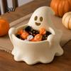 Ghost Snack Container 3D Printed Halloween Bowl, Trick or Treat Candy Theme Ornament Serving Decorative Storage Tray Dish, Party Supplies Versatile