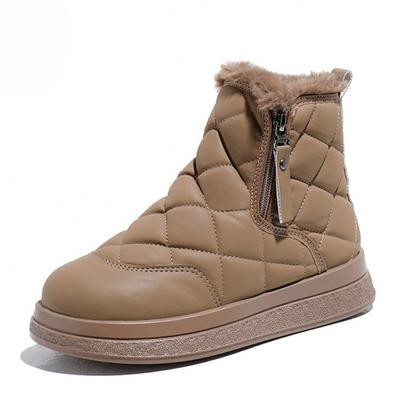 Зима 2025 года, новые женские толстые подошвы, мягкие, удобные, нескользящие, зимние ботинки, модные, милые, теплые, утолщенные, плюшевые, хлопковые туфли для девочек