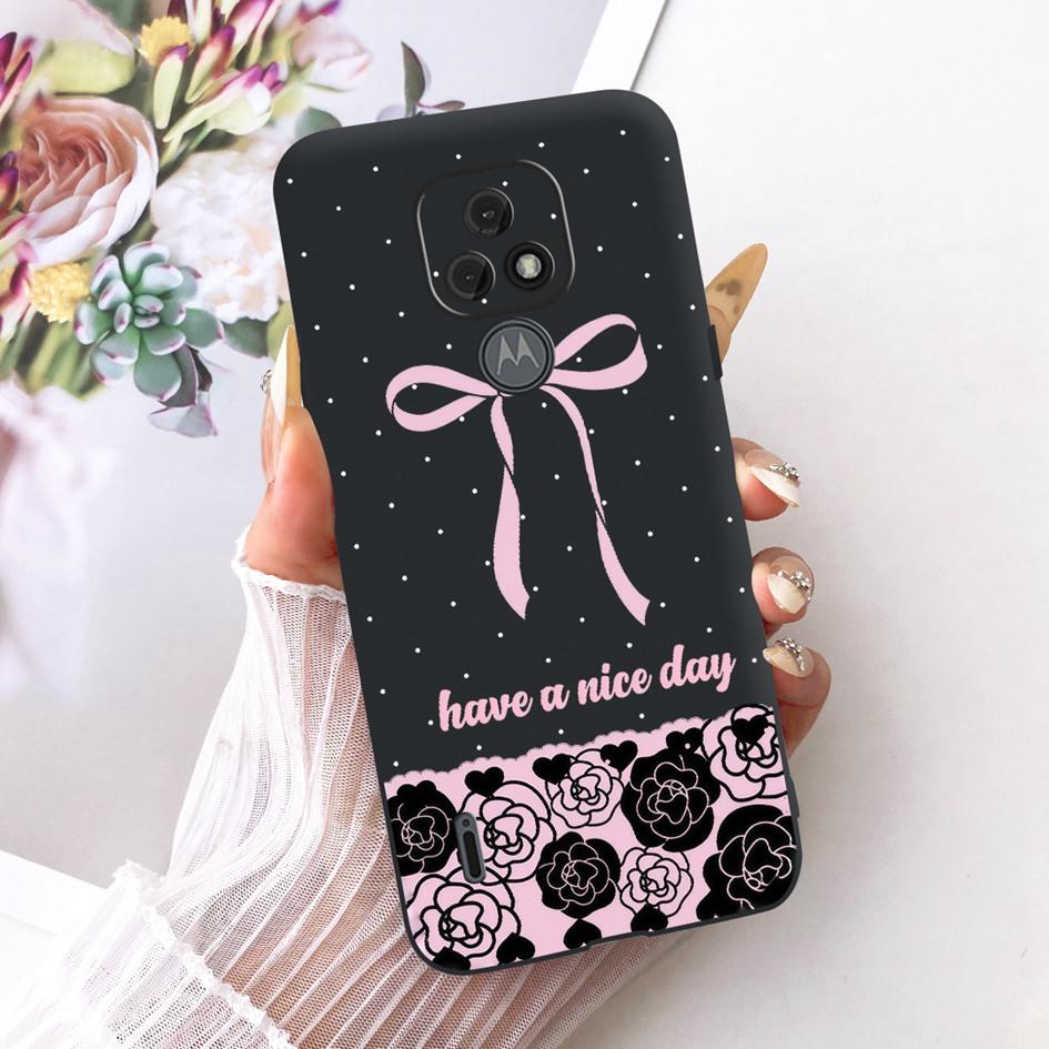 For Motorola Moto E7 Plus Case XT2081-1 Fashion Butterfly Bowknot Soft Silicone Cover For Moto E7 E7i Power XT2097-13 TPU Fundas