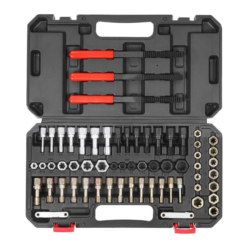 61PCS Thread Chaser Set UNC UNF Metric Thread Restorer Tool Rethreading