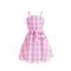 Cross-border hot sale COS real Barbie plaid dress of the same style 2023 Barbie style dress sweet children