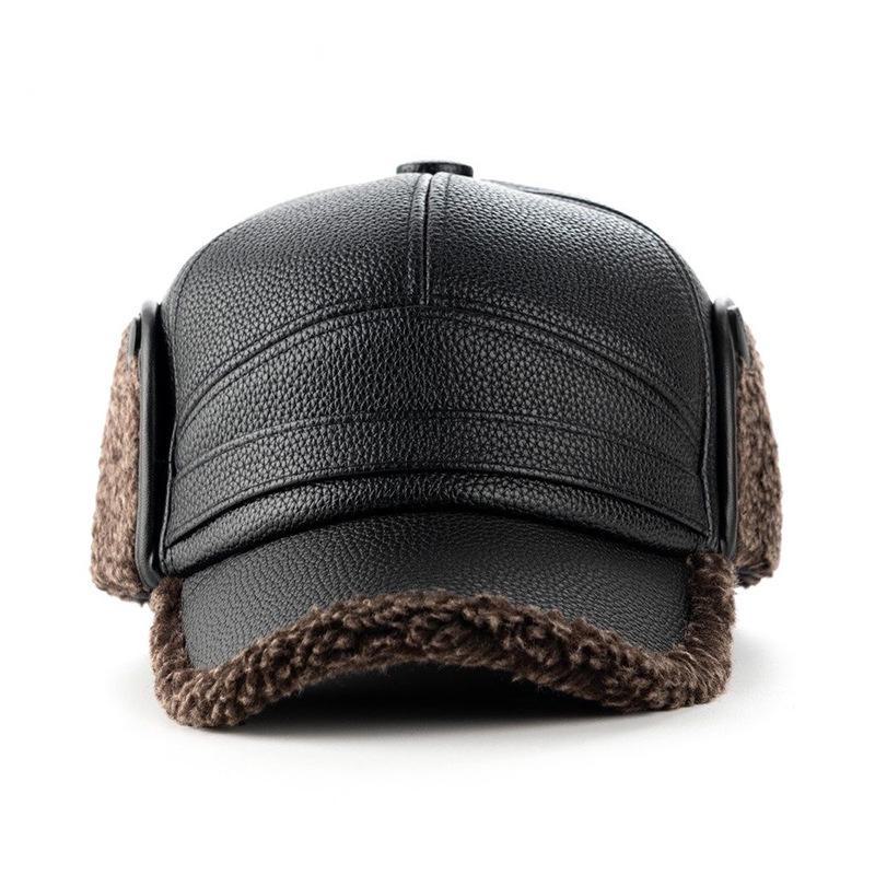 Men's Winter Earmuffs Cotton Hats with Velvet Lining, Windproof & Cold-Proof Duckbill Northeast Hats