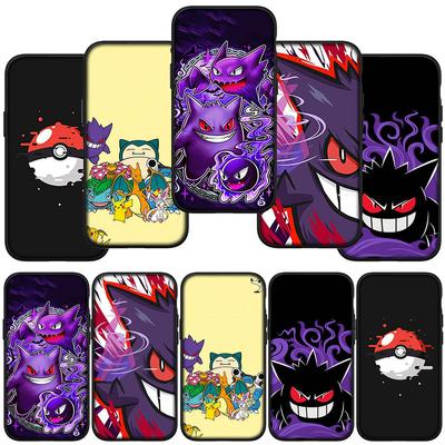 Чехол для телефона Samsung Galaxy S24 S23 iPhone 15 14 Xiaomi Redmi Note 13 12 11 8 Plus 10 9 Pro Max X XR OPPO Huawei Pokemon GO Gengar Pikachu Cover
