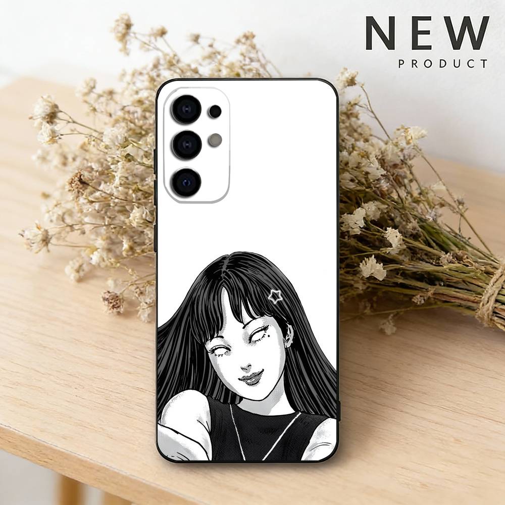 Чехол для телефона HOT Tomie S с комиксами Для Samsung S26,25,24,21,22,23,30,20,Ultra,Plus,Fe,Lite Черный Мягкий чехол