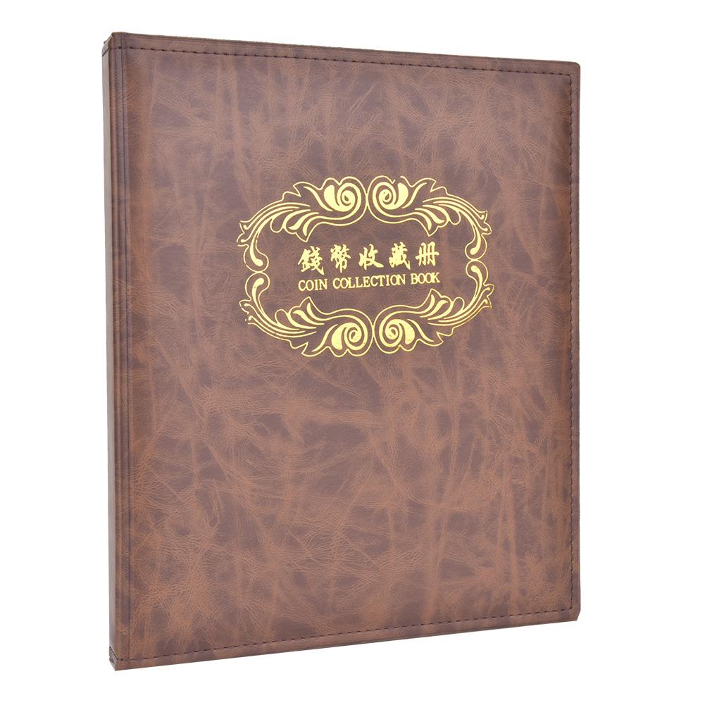 3 Hole Album Paper Money Banknote Collection Book PU Leather Cover Collecting Holder