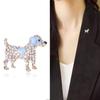 Sparkling Dog Brooch Novelty Lapel Pins Fashion Jewellery Pins  Suit Coat Accessories