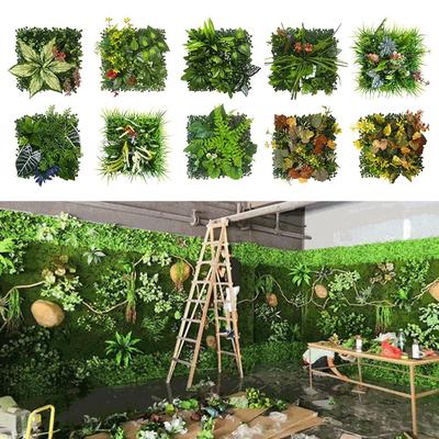 Креативная зеленая искусственная трава для стены 25*25 см, DIY-панель из искусственного газона, пластиковое растение вечной жизни, панель для растений DIY, для улицы