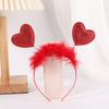 Confetti Hair Hoop Red Love Headband Red Peach Heart Valentines Day Headdress  Girl Gifts