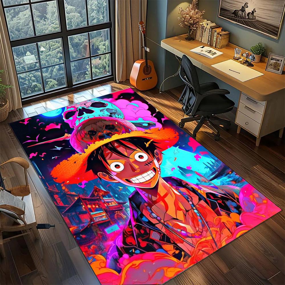 Luffy Floor Mat Large Coverage Home, Non Slip Washable Area Carpet Rug Bedroom Gamer Room.-TING
