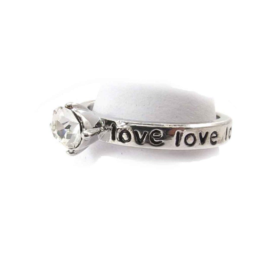 Серебряное кольцо "Любовь"
