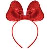 Большая блестящая повязка на голову с бантом для девочек, красная с пайетками, заколки для волос, костюм для косплея на Хэллоуин, Рождество, вечеринку, подарки для девушек-подростков