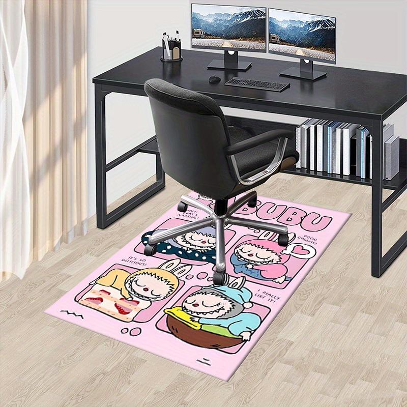 1pc Bunny, LABUBU, Food Office Carpet Soft Polyester Entrance Carpet Washable Non-slip Machine Washable Indoor Carpet Table Entrance Home De