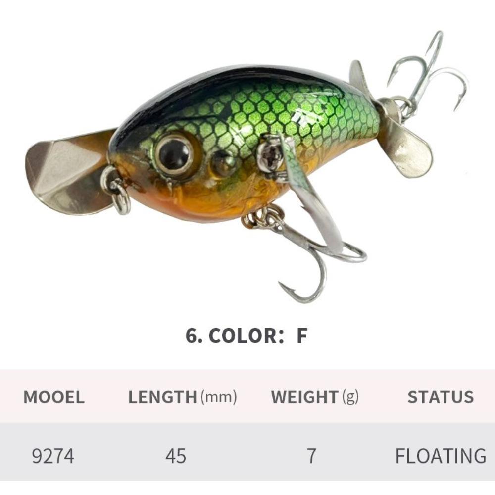 45mm Length Cicada Fishing Lure Floating Body Metal Blade Bait Cicada Lure Freshwater Fishing