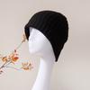 Custom logo Design Cashmere Winter Beanie Hat Women Knit Thermal Classic 2x2 Rib Knit Pure Cashmere Beanie Cap