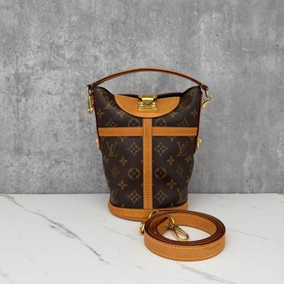 [Б/У] Дорожная сумка Classic Monogram S-Lock Съемный плечевой ремень Покрытый холст Кожа - Очень хорошее состояние #XFKJAT