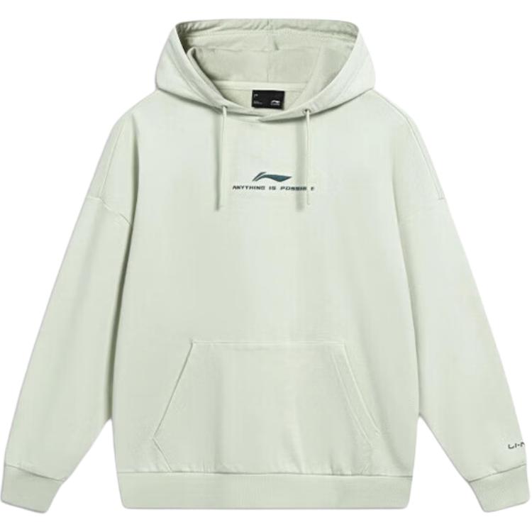 Свитшот Li Ning Унисекс Бледно-зеленоватый Белый Нефрит AWDUC41-2
