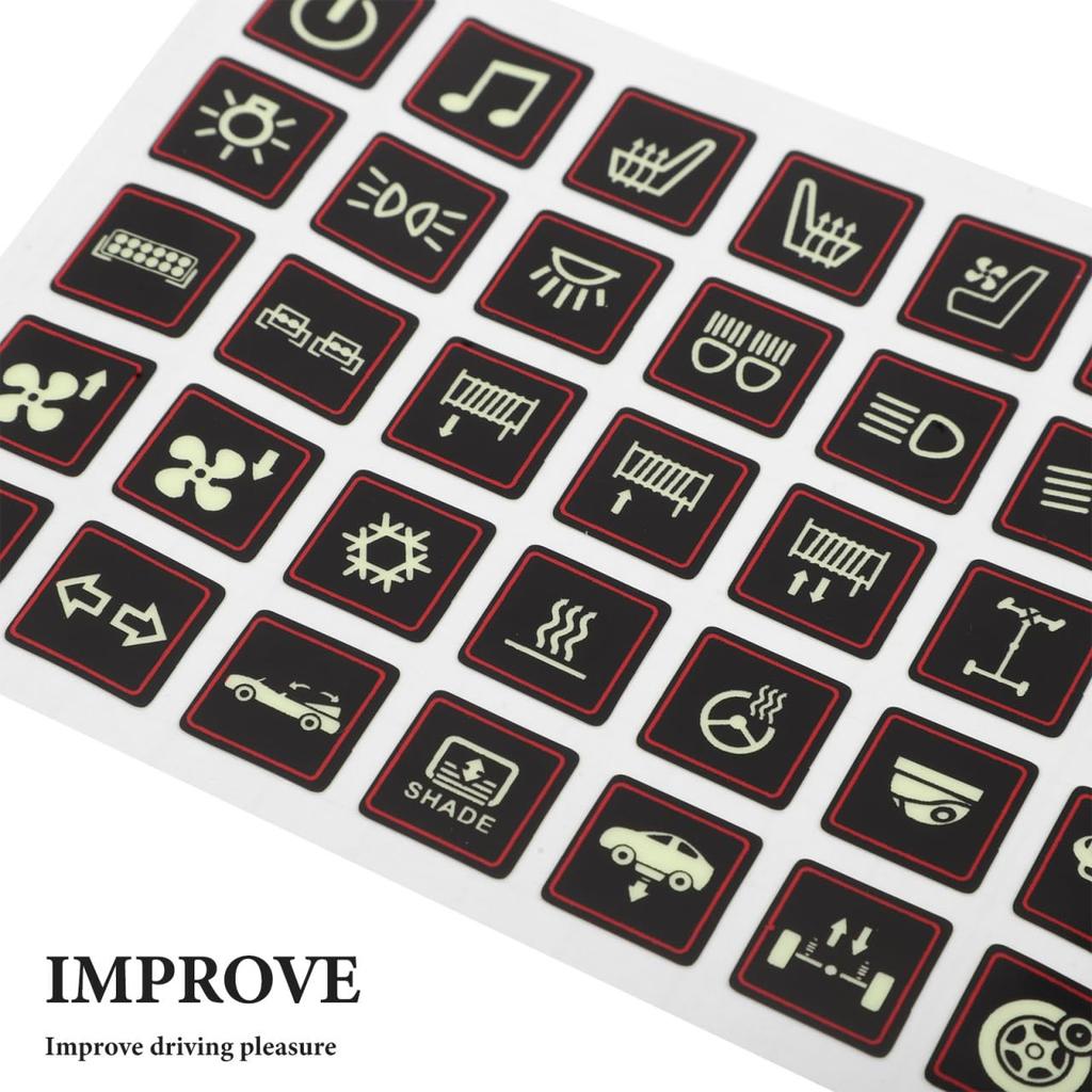 MAGICLULU Car Switch Panel Sticker Night Glow Car Interior