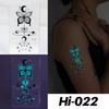 Little Sexy Cute Tattoo for Women Glowing Dark Taty Waterproof Fake Tatoo Luminous Tattoo Stickers Body Art Cartoon Tattoo