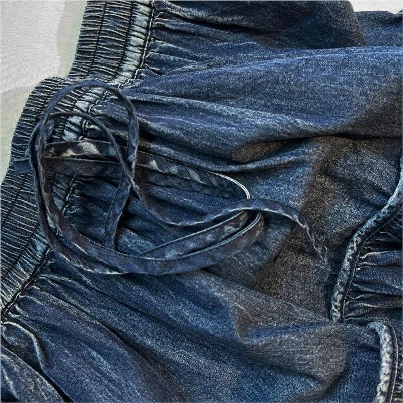 Johnature Woman Spring Casual Splicing A-Line Skirts Solid Color Cotton Vintage Retro Chinese Style Skirts