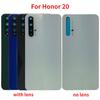 New Back Glass For Huawei Honor 20 Battery Back Rear Door Housing With Camera Lens Replacement