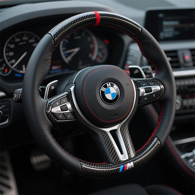 CDKO4 45mm Steering Wheel Emblem For BMW E46 E90 F30 50th Anniversary Interior Badge G20 F10 X1 X3 X5 Logo Decal Auto Parts Accessory