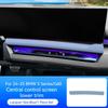 For BMW 5 Series G60 2024-2025 Carbon Fiber Car Center Console Navigation Screen Lower Panel Decorate Sticker Car Accessories