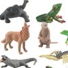 12 шт., мини-фигурки диких животных, набор фигурок, модель, украшение для рабочего стола, реалистичное для