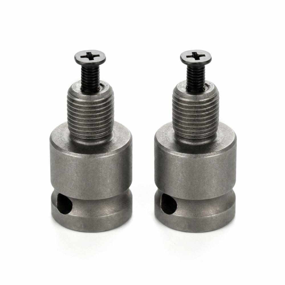 2pcs Reverse Thread Screw Square Female Adapter Quick Change Chuck Adapter Power Tool Accessory