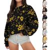 Women's Casual Fashion Print Round Neck Loose Long Sleeve Sweatshirt Top
