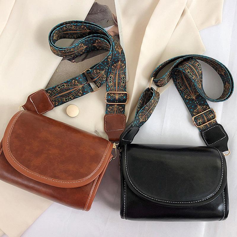 Винтажная сумка через плечо с клапаном для женщин, модная сумка-мессенджер с широким ремешком, роскошная сумка через плечо, женская сумка для покупок, сумка-тоут