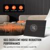 Wood Slat Acoustic Panels 23.6 x 47.2 inch for Modern Wall Decor Black Oak