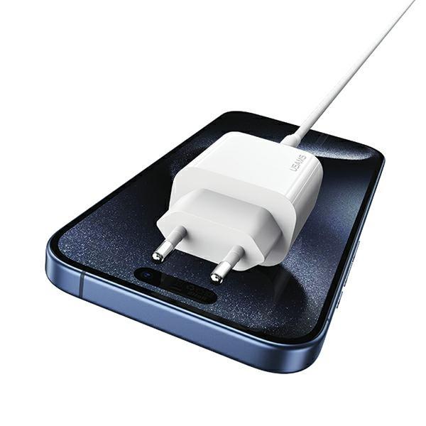 Ładowarka sieciowa 20W USAMS Power Delivery USB-C Biała