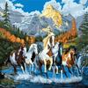 Full 5D Diy Diamond Painting Comic Horses Diamond Embroidery Cross Stitch Home Decor Handmade Gift